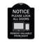 Signmission Please Lock All Doors Remove Valuables from Sight Heavy-Gauge Alum Sign, 24" x 18", BS-1824-23287 A-DES-BS-1824-23287 - alternate 1